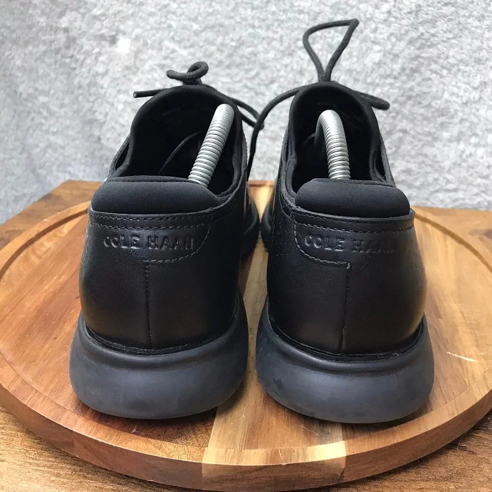 Cole Haan 2.ZeroGrand Oxford Mens 10M Black Leather Laser Cut Dress Shoes